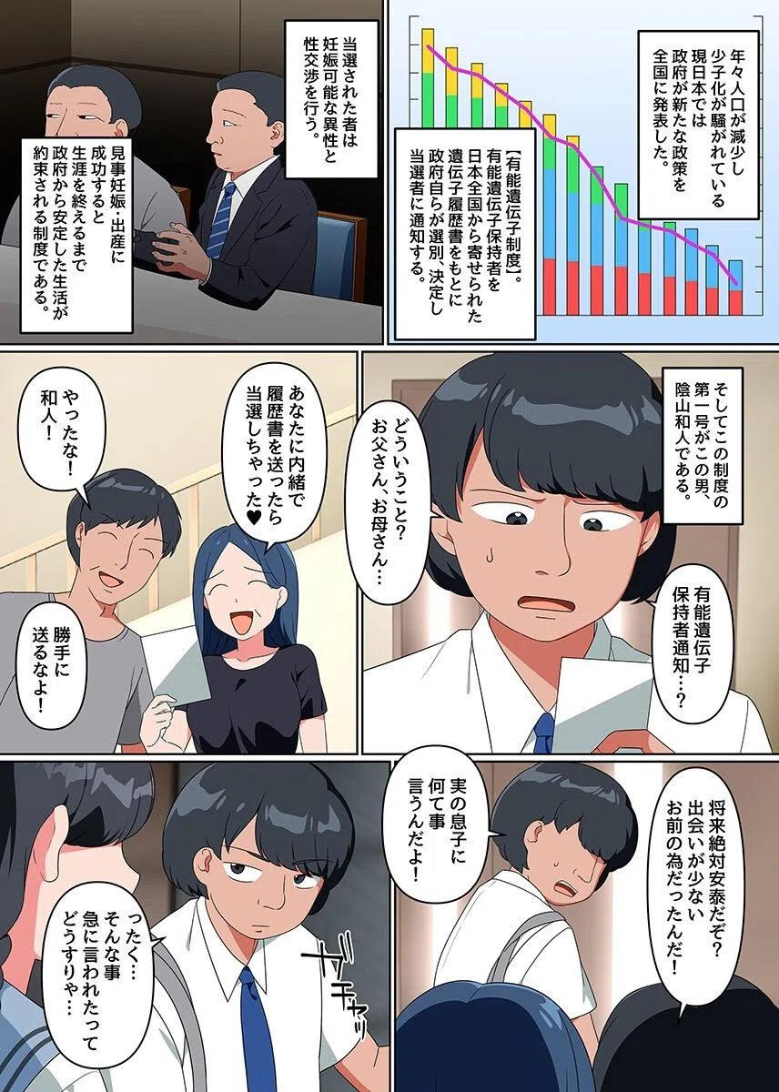 有能遺伝子と選定されたので、メガネ幼なじみも、爆乳女教師も、学園女子全員とセックスしまくる！（単話） 2ページ