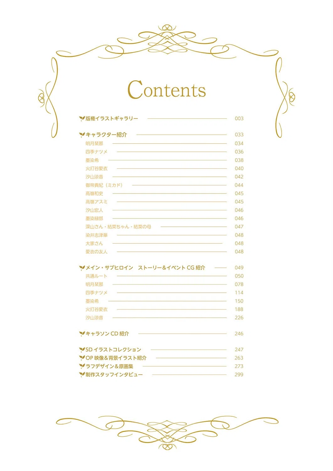 オフィシャル・ビジュアルファンブック 4ページ