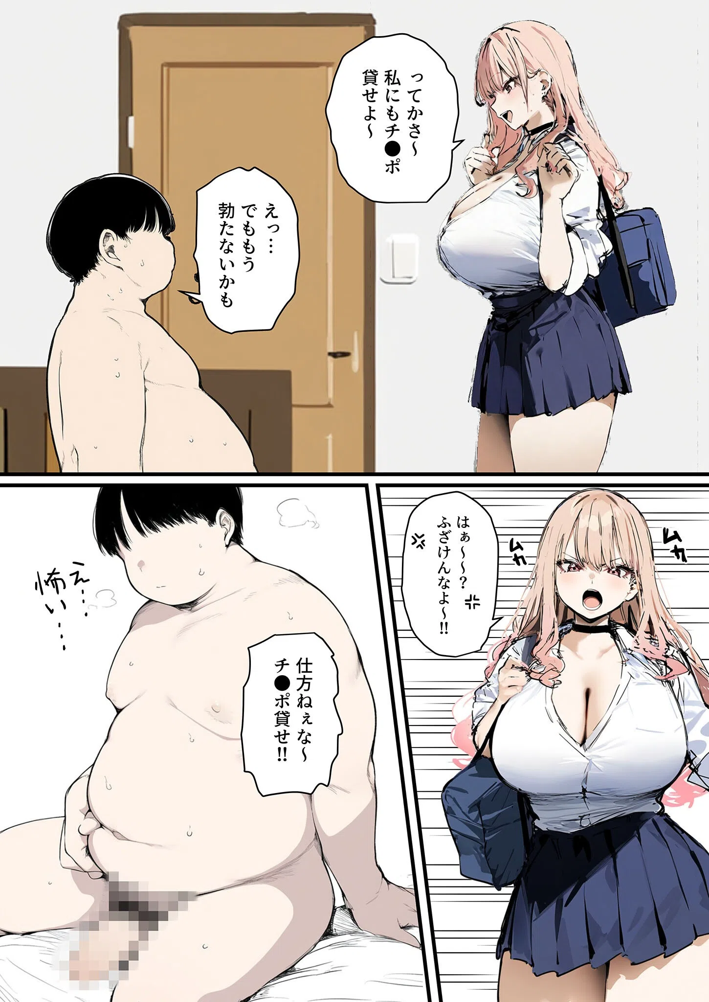 彼氏と喧嘩するたびに僕のチ●ポでオナニーするギャル【単話】モザイク版(単話) 5ページ